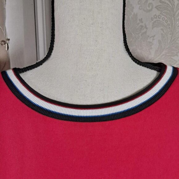 Cable & Gauge Size S/P Red/Black/White/Blue Crew Neck Pullover Sweatshirt EUC - Picture 2 of 10